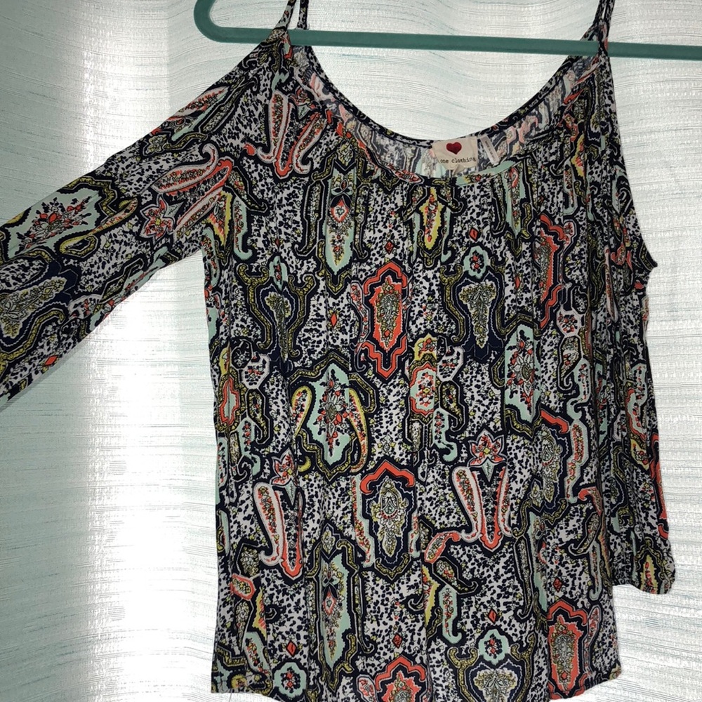 Peekaboo shoulder blouse